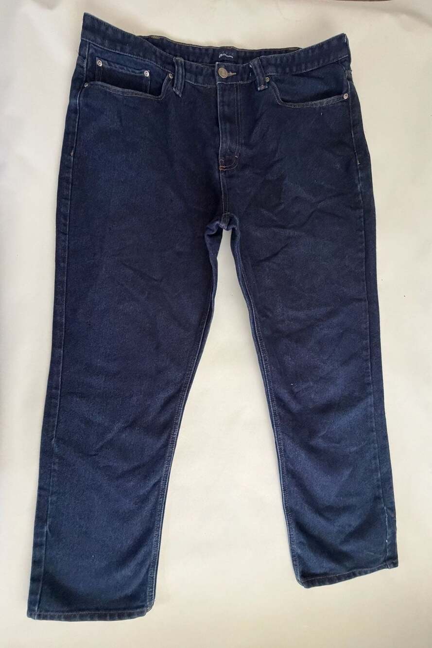 Basic Editions Jeans 40x32 Dark Wash Straight Leg Denim Classic Fit